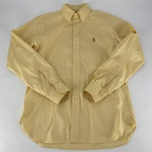 Polo Ralph Lauren Yellow Easy Care Oxford Button Down Shirt Mens 15.5 34/35
